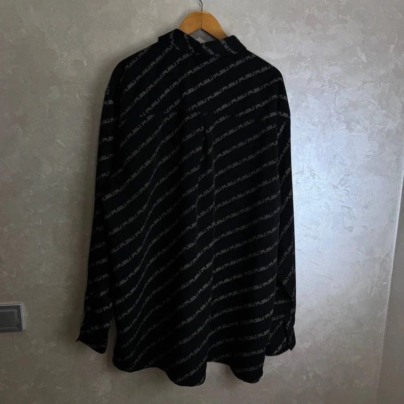 Fubu FUBU XXL Black All-Over Logo Button-Up Shirt Size US XXL / EU 58 / 5 - 4 Thumbnail