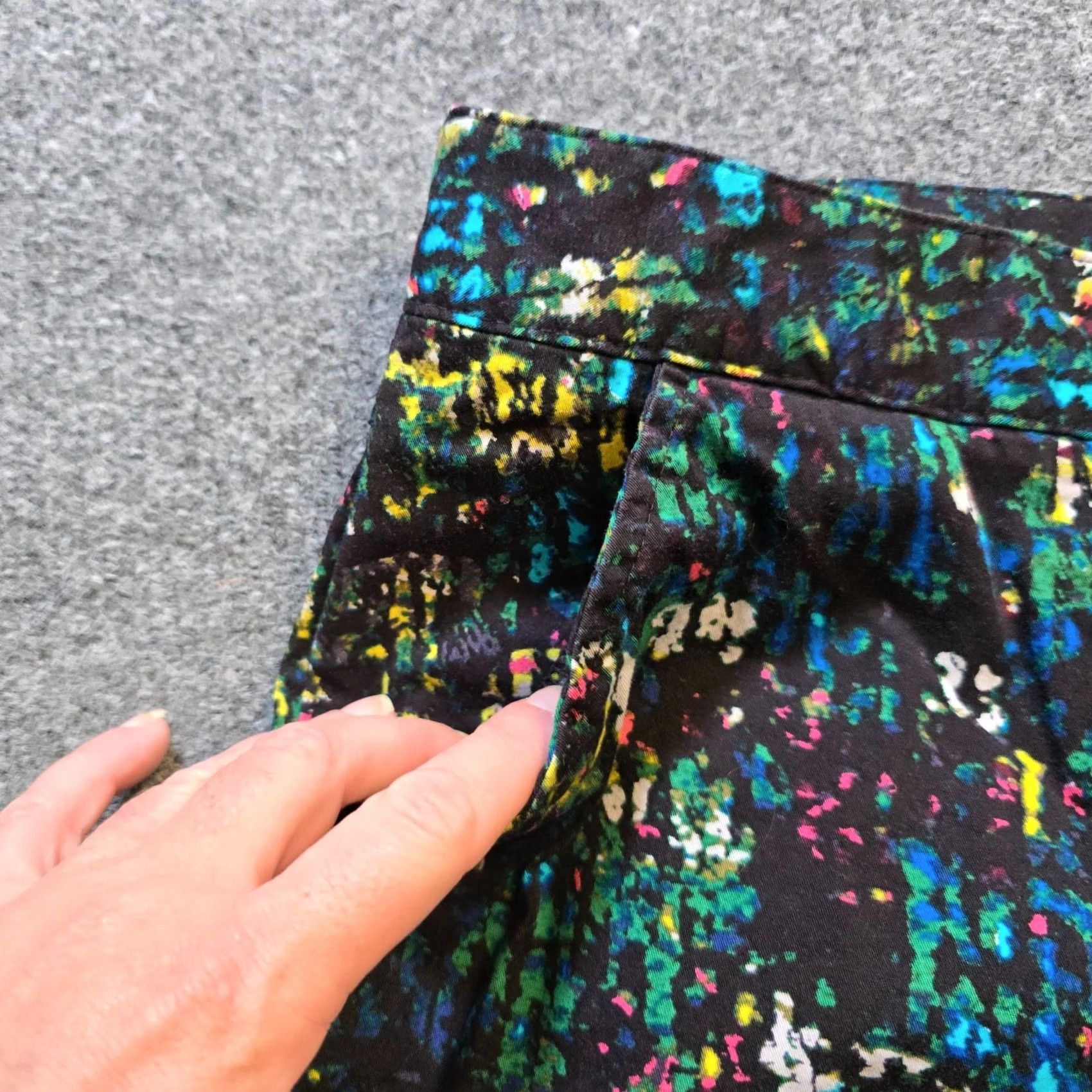Vintage Derek Lam Pants Womens Size 10 Black Green Skinny Flat Front Casual City Twill Cotton Dress Pants Womens Menstrual? Size 32" / US 10 / IT 46 - 3 Thumbnail