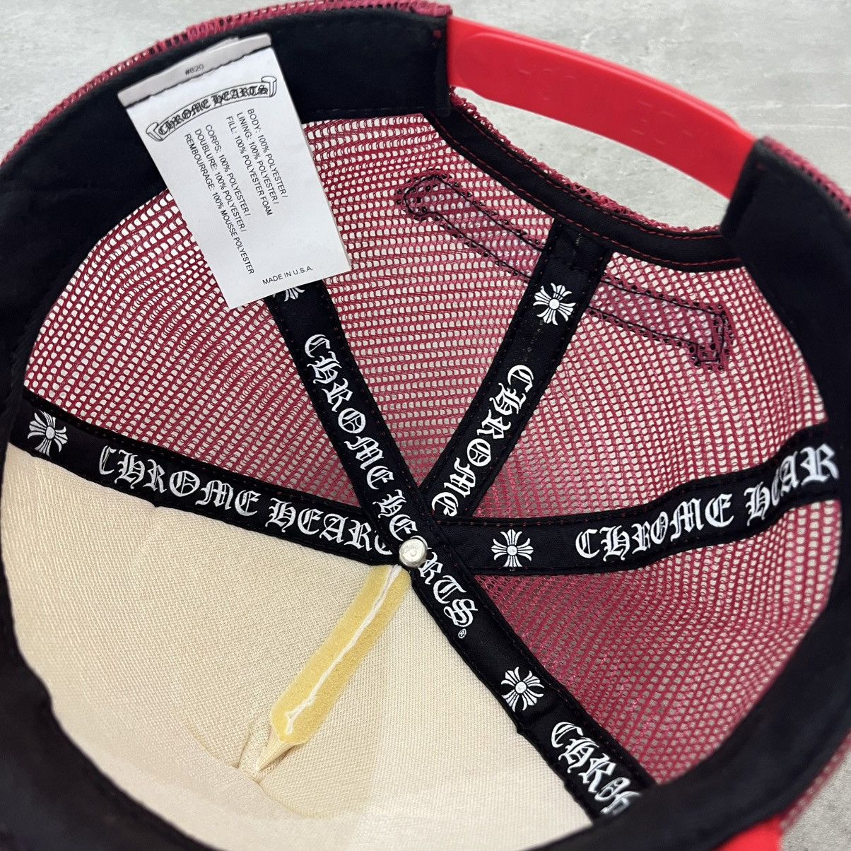 Chrome Hearts Chrome Hearts KING TACO Trucker Hat Red/White Size ONE SIZE - 5 Thumbnail