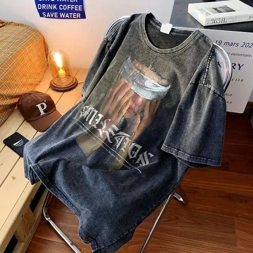 VIBE Street Vintage Washed Fine Print XL Short Sleeve T-Shirt Size US XL / EU 56 / 4 - 5 Thumbnail