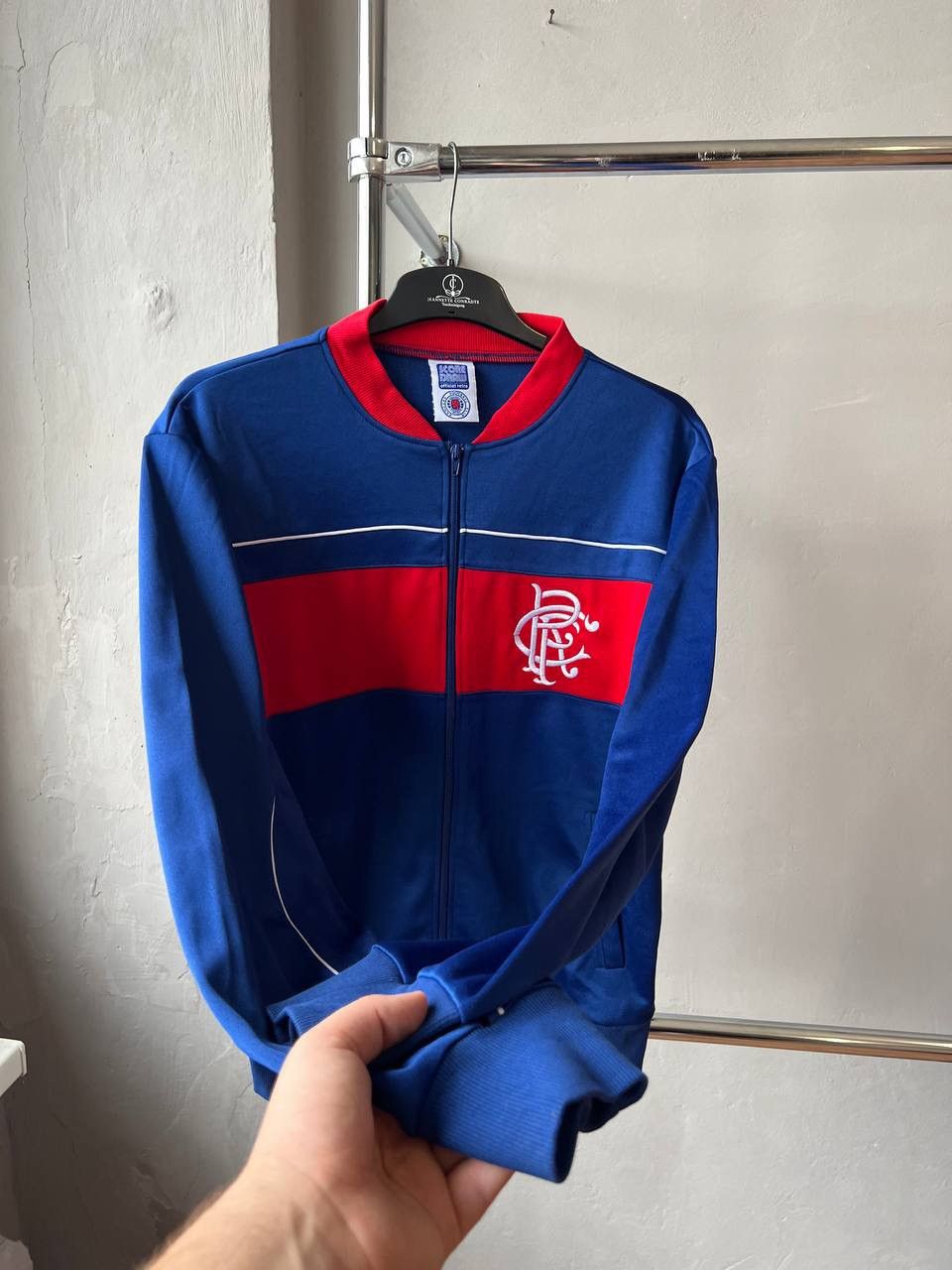 Vintage 1980’S GLASGOW RANGERS REMAKE ZIP SOCCER FOOTBALL JACKET L Size US L / EU 52-54 / 3 - 9 Thumbnail