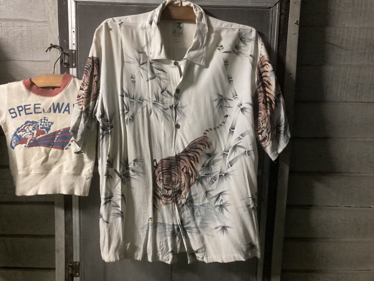 Japanese Brand × Vintage Vintage Jungle Sturm Hawaiin shirt Size US L / EU 52-54 / 3 - 1 Thumbnail