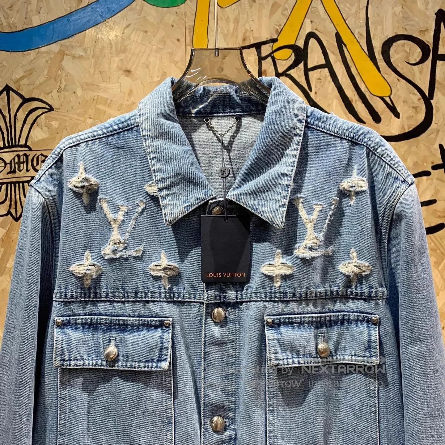 Louis Vuitton Blue Denim Jacket with Distressed Accents. Size US XXL / EU 58 / 5 - 3 Thumbnail