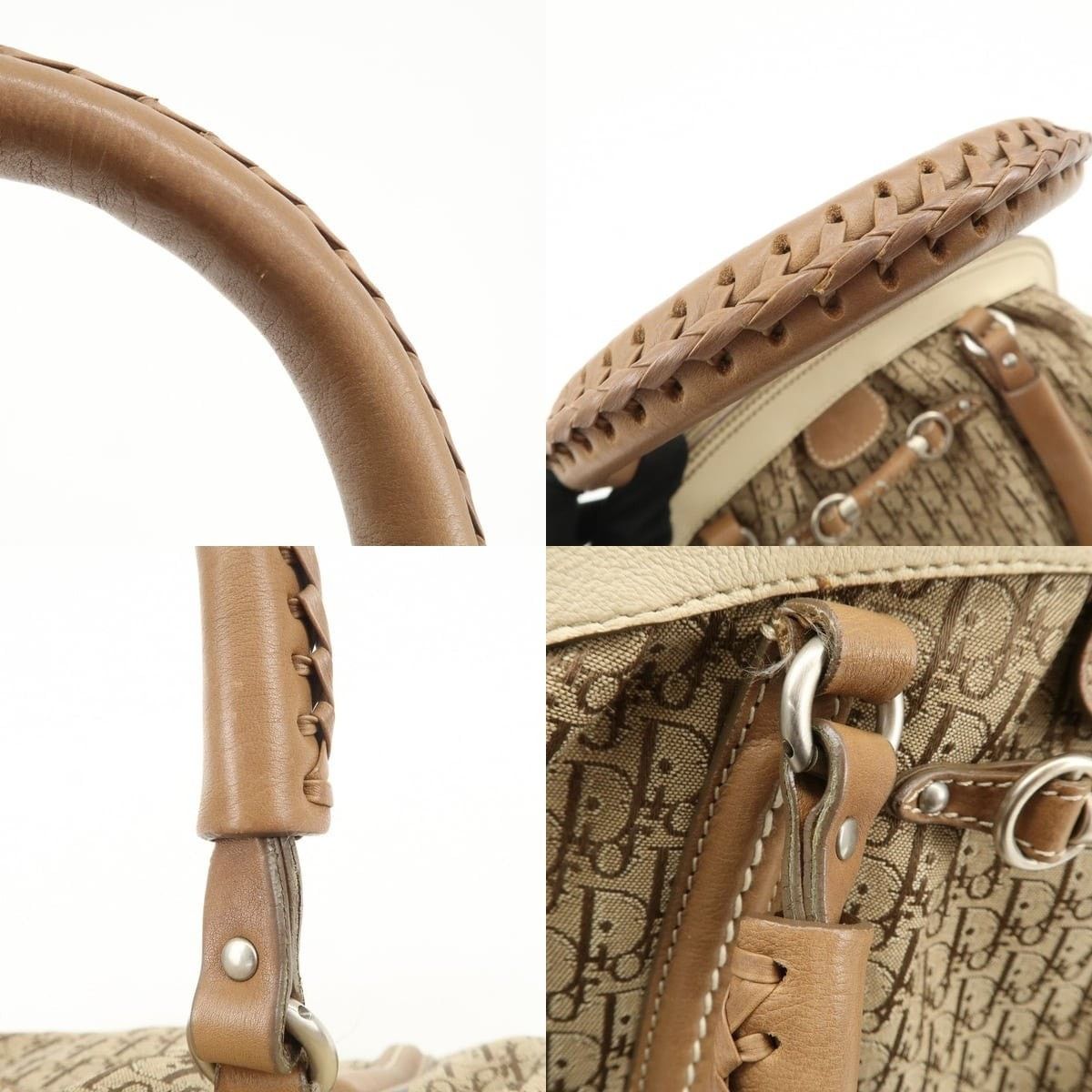 Christian Dior Monsieur Christian Dior Trotter Oblique Canvas & Leather Satchel Size ONE SIZE - 4 Thumbnail