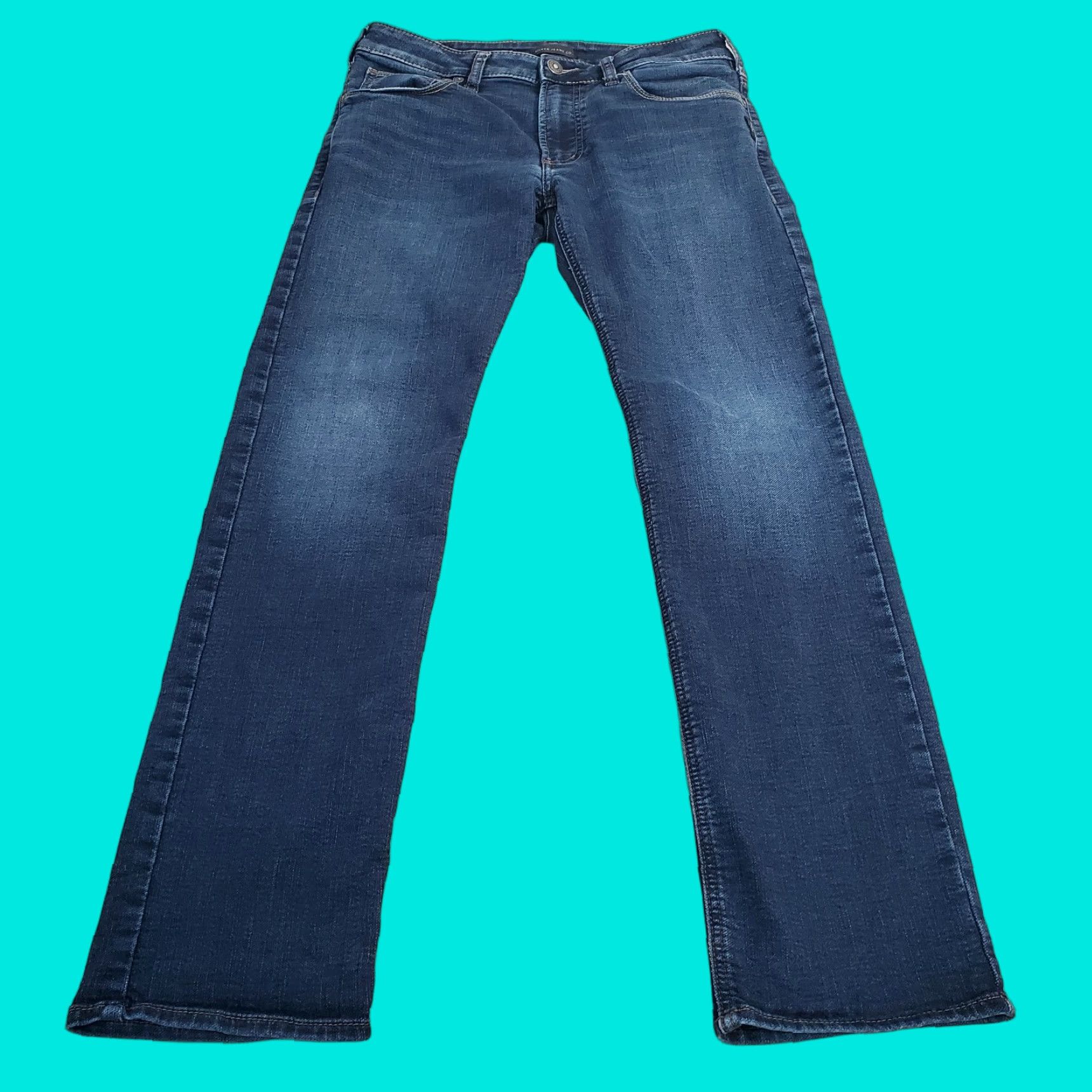 Silver Jeans Co. Silver Jeans Mens Jeans 30x32 Blue Allan Straight Denim Dark Wash - Logo Pockets, Regular Fit, Cotton, Vintage: No, Size 30, Inseam 32, - Mens Size US 30 / EU 46 - 1 Thumbnail