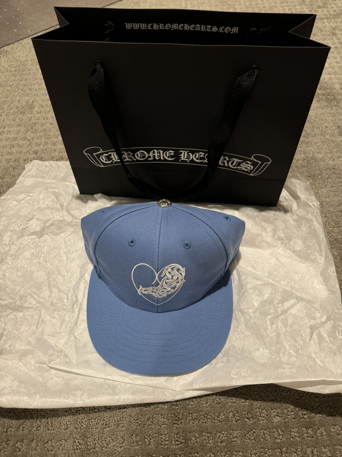 Chrome Hearts CHROME HEARTS BABY BLUE FITTED HAT 7 3/8 Size ONE SIZE - 1 Thumbnail