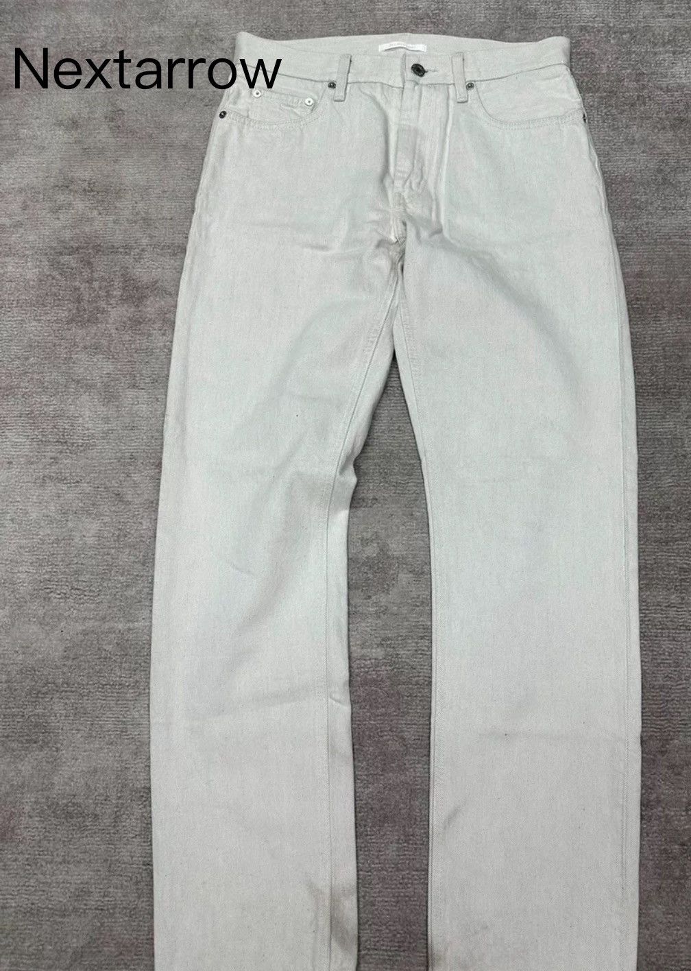 Helmut Lang x Uniqlo Grey and White Jeans