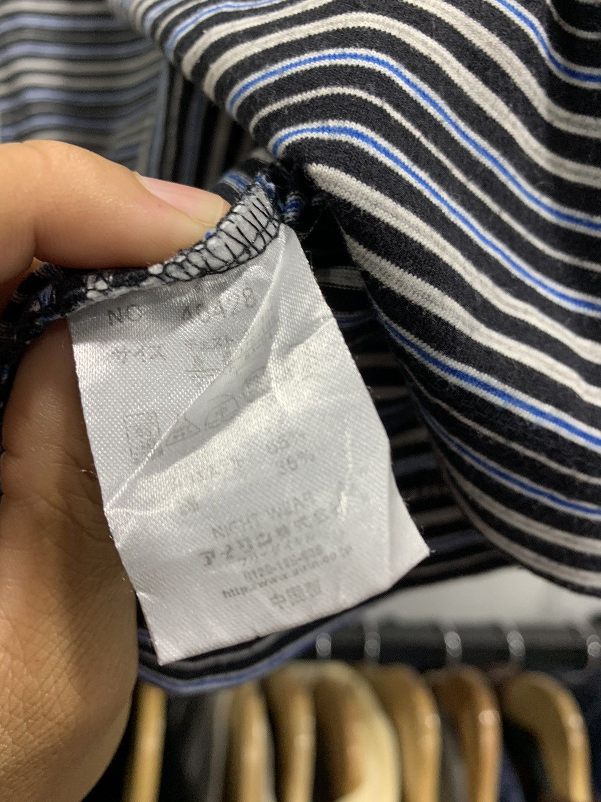 Designer × Y's × Yohji Yamamoto Sacsny Y’saccs Stripes Henley Shirt Size US L / EU 52-54 / 3 - 8 Thumbnail