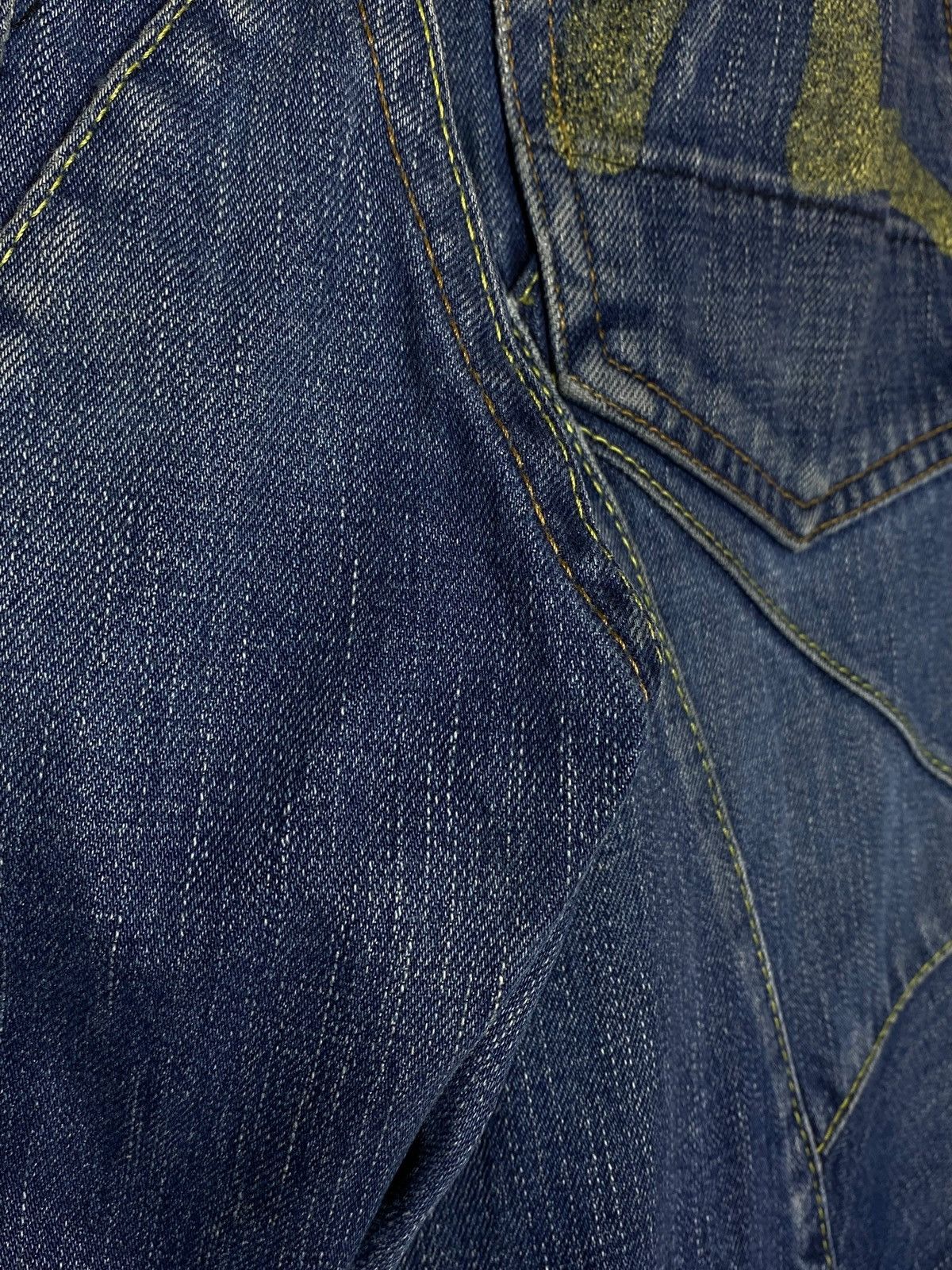 Evisu Vintage Evisu Patchwork Y2k Japanese Blue Washed Denim Jeans Size US 29 - 12 Thumbnail