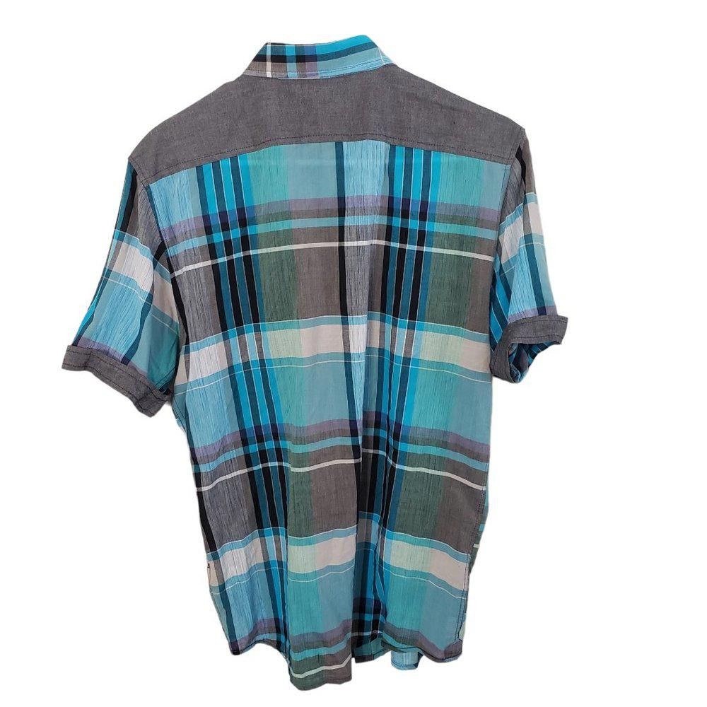 Designer CT352 Mark Ekco Men’s Blue & Gray Shirt M Size US M / EU 48-50 / 2 - 3 Thumbnail