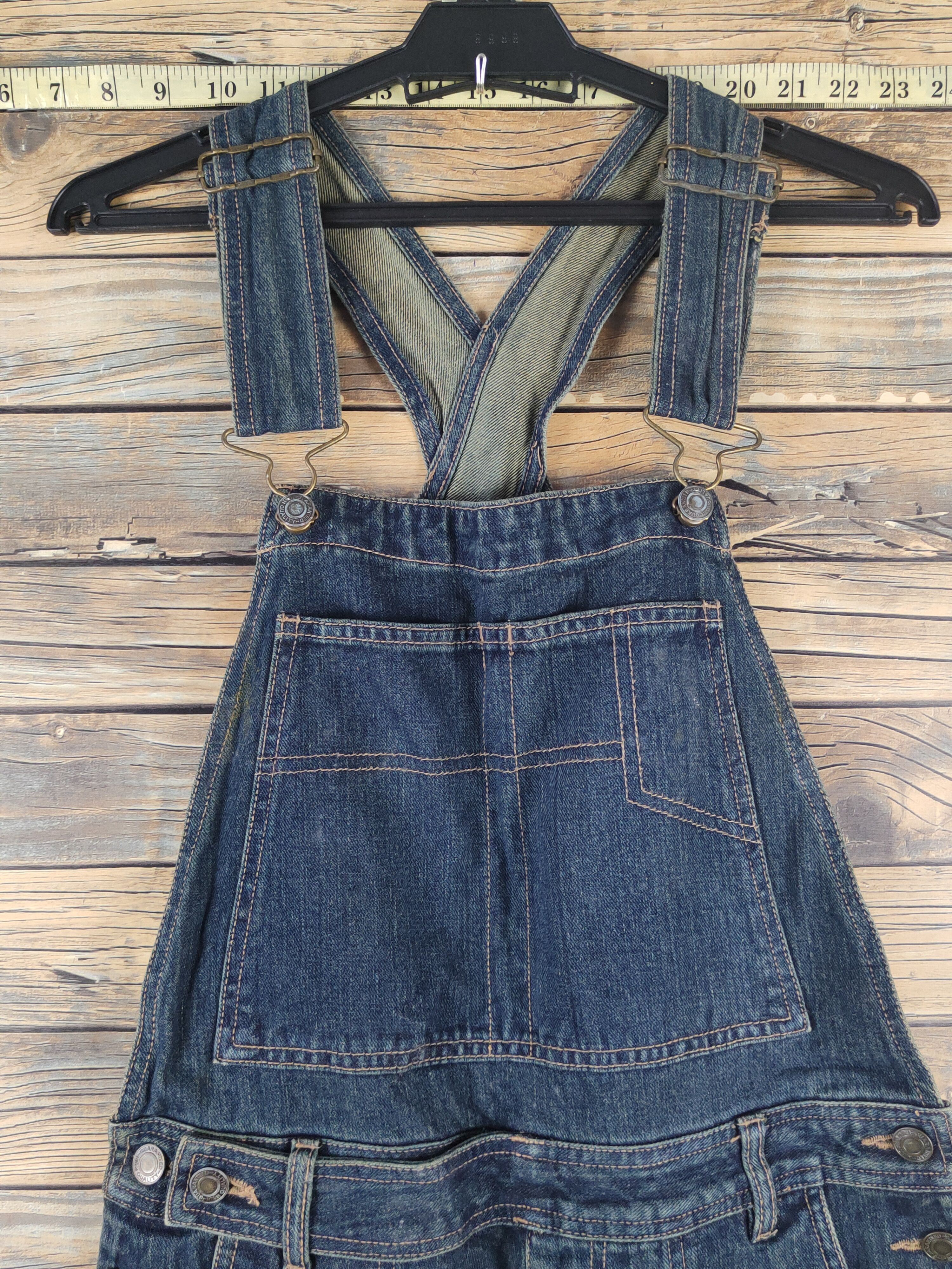 Japanese Brand DL Fazbee Dark Blue Denim Jumpsuits #1086 Size 30" / US 8 / IT 44 - 2 Thumbnail