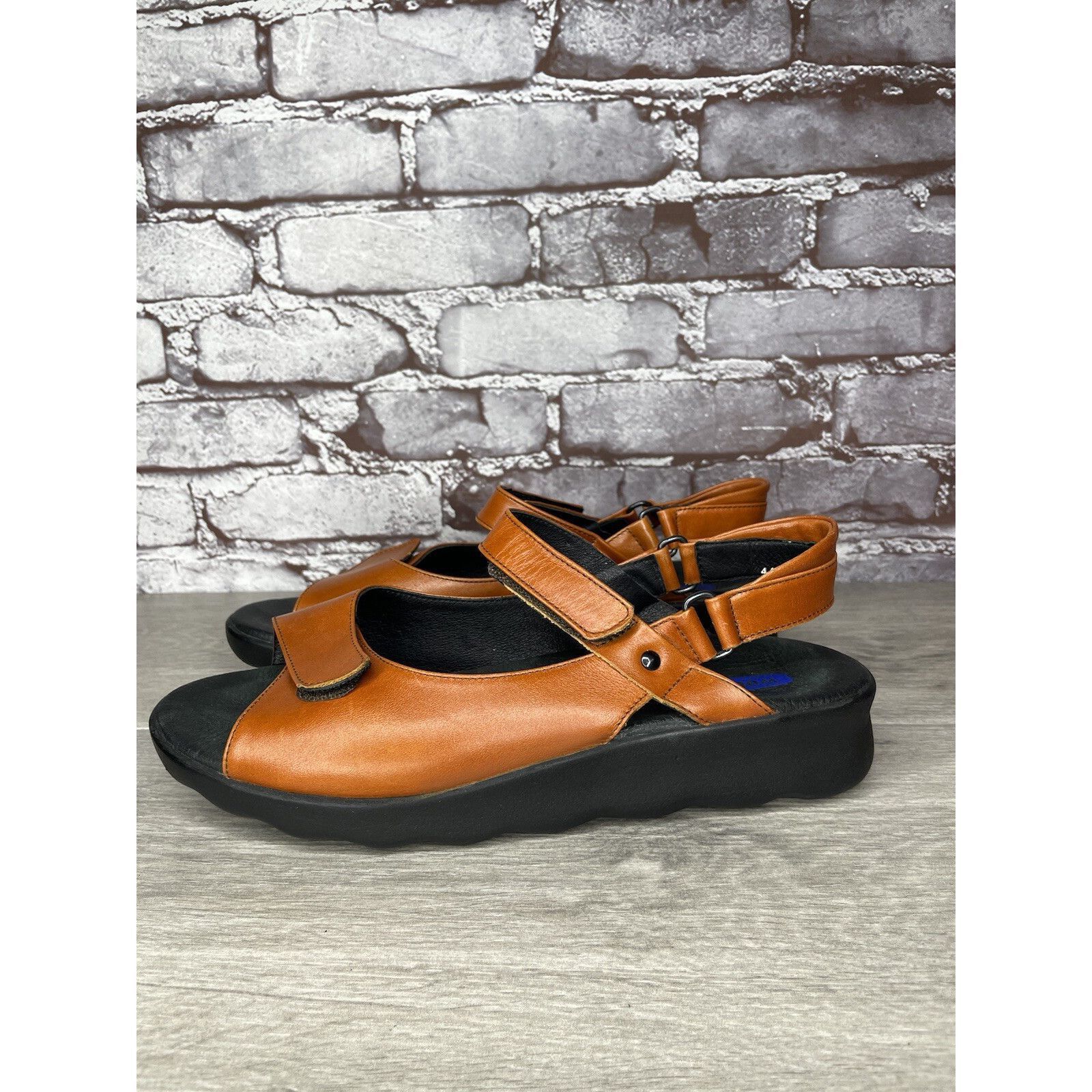 Other Wolky Brown Leather Strappy Comfort Wedge Ankle Strap Sandal Size US 11 / IT 41 - 14 Thumbnail