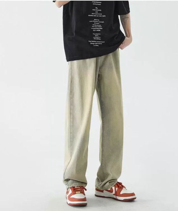 Japanese Brand Men's Retro Loose-Fit Wide-Leg Cargo Jeans Size US 32 / EU 48 - 4 Thumbnail