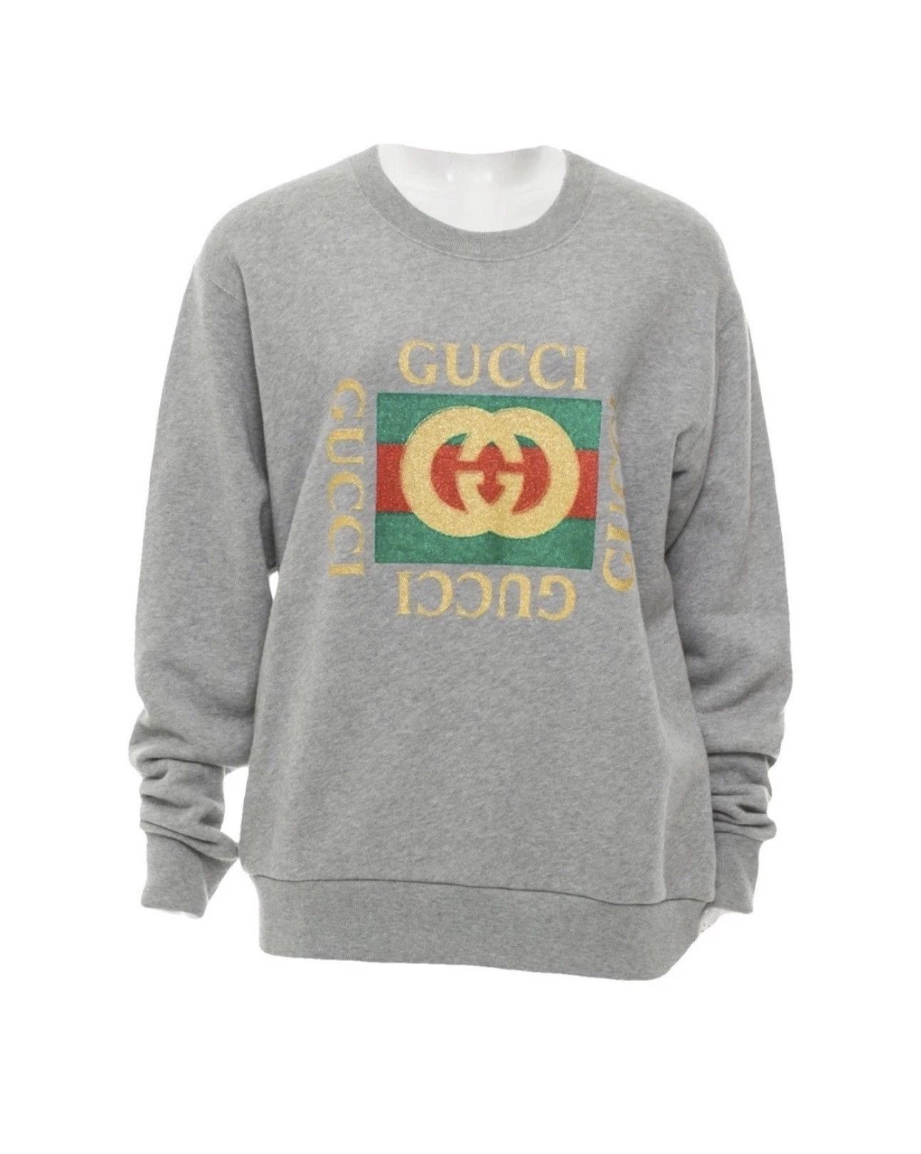 Gucci Gucci SS17 Glitter Logo Flying Tiger Sweatshirt Small Size S / US 4 / IT 40 - 1 Thumbnail