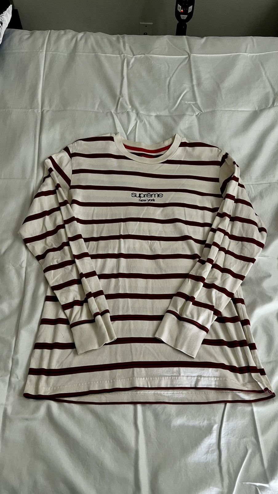 Supreme Supreme Classic Logo Striped L/S Shirt Size US L / EU 52-54 / 3 - 1 Thumbnail