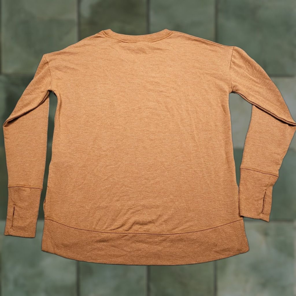 Athleta Athleta Sweatshirt Womens Small Petite Brown Coaster Luxe Thumbholes S858-0031 Size S / US 4 / IT 40 - 1 Thumbnail