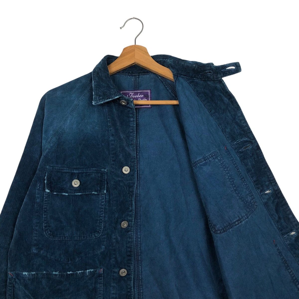 Japanese Brand 📌Rich Blue Indigo Chore Work Jacket Poober Issey Miyake Size US S / EU 44-46 / 1 - 13 Thumbnail