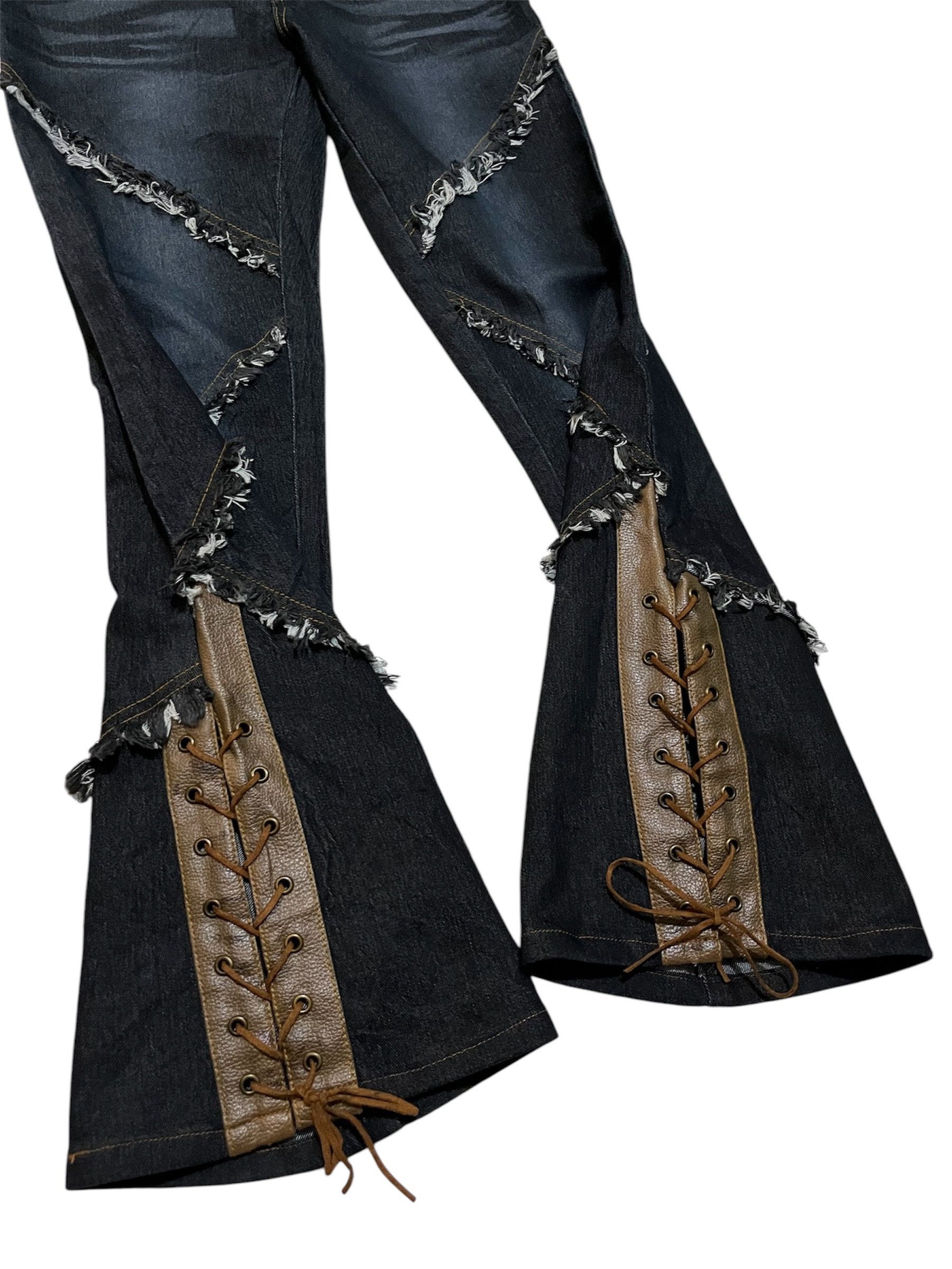 Hysteric Glamour × Japanese Brand × Tornado Mart Japanese Brand Hot Ballooning Lace Up Flared Jeans Size 26" / US 2 / IT 38 - 2 Thumbnail