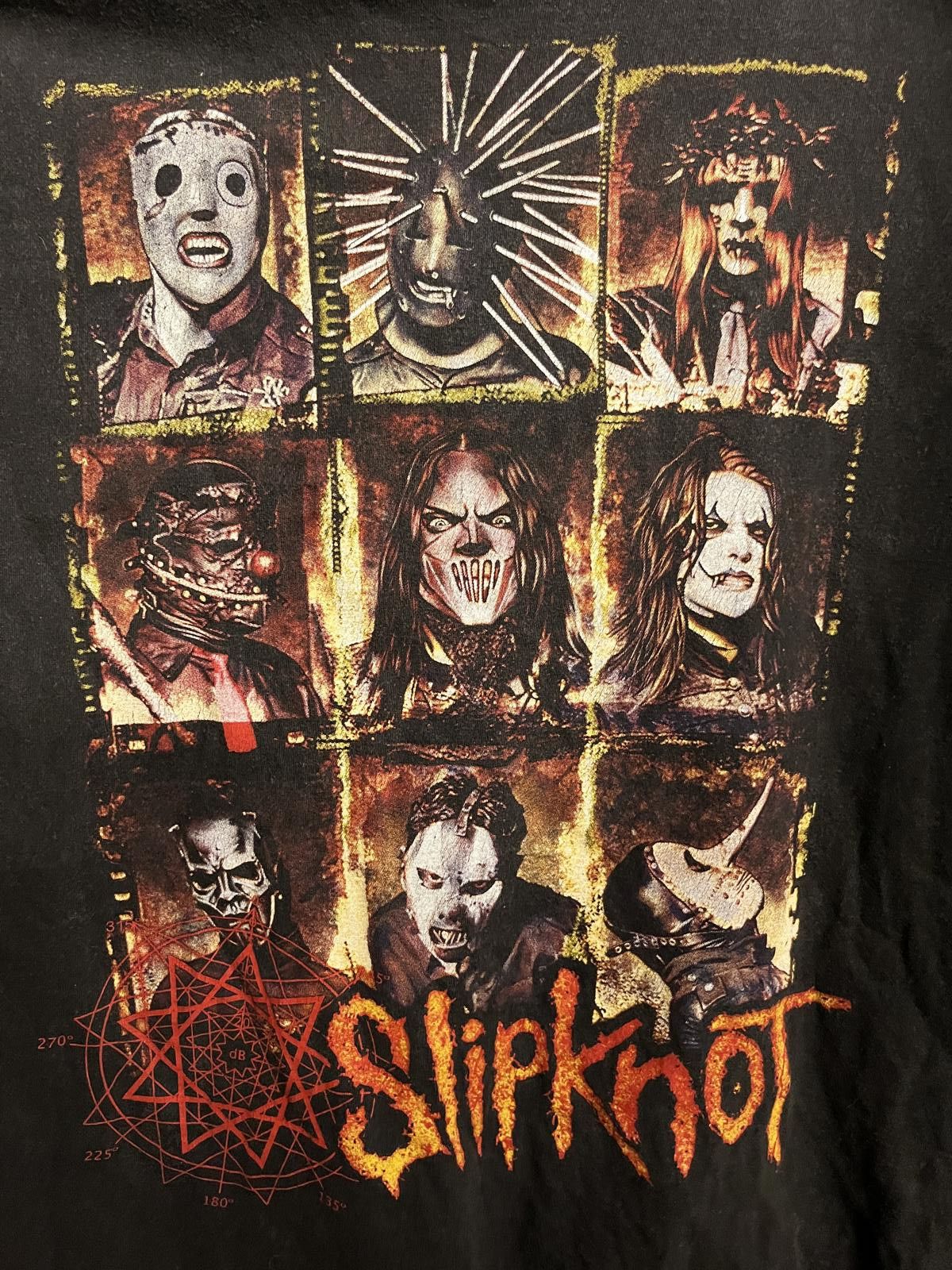 Designer Faded Slipknot T-shirt Band 9 Frames Tee - 2 Sided Size US L / EU 52-54 / 3 - 4 Thumbnail