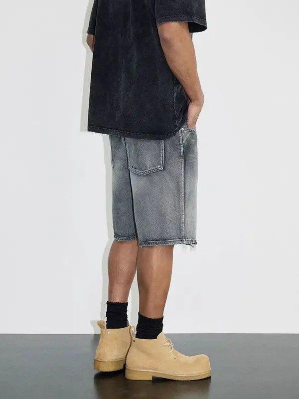 Japanese Brand VIBE Street skateboard hip hop ripped washed denim shorts Size US 34 / EU 50 - 8 Thumbnail