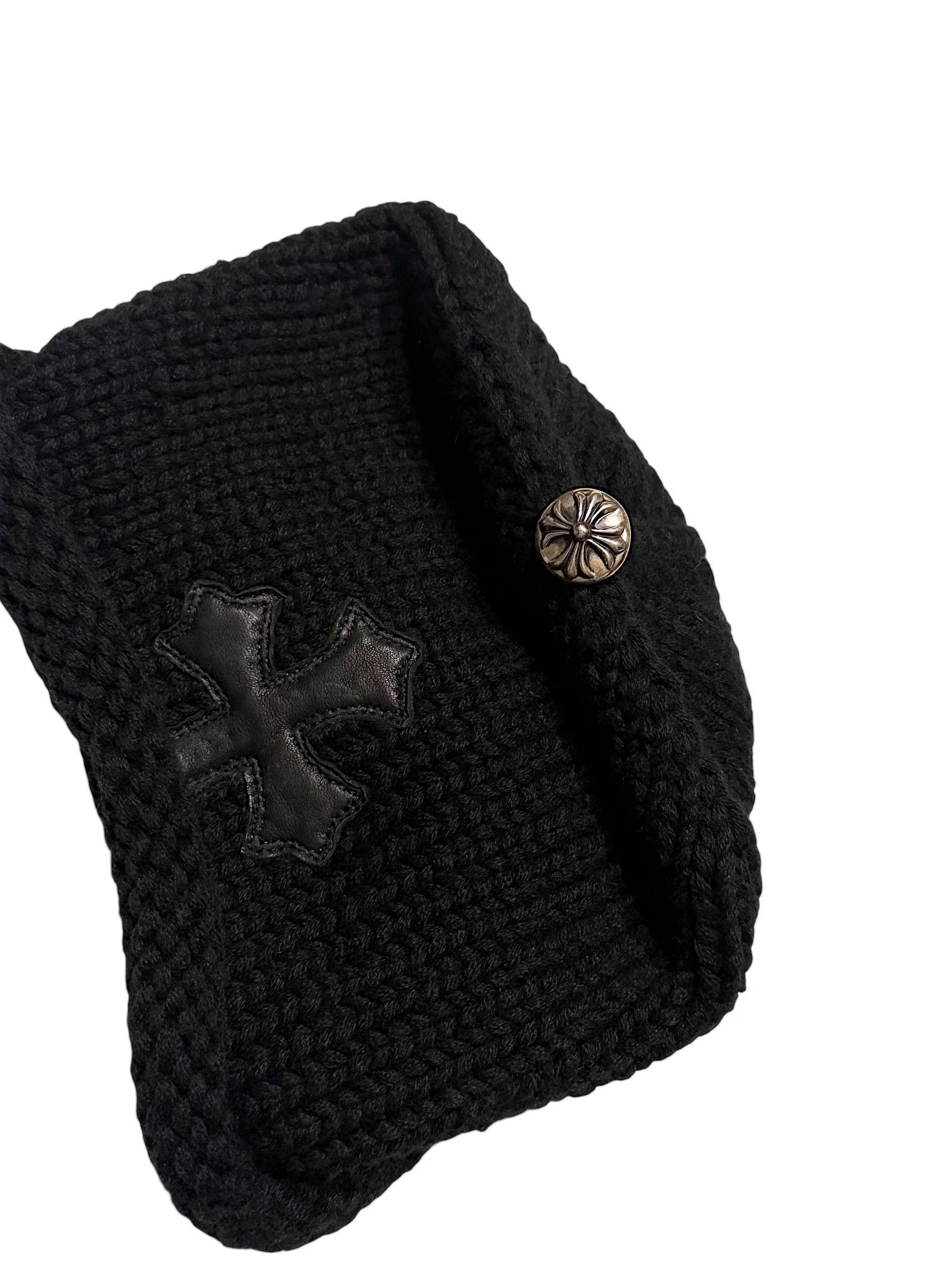 Chrome Hearts Black Cross Patch Beanie Size ONE SIZE - 4 Thumbnail