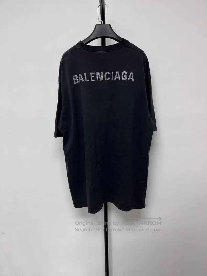 Balenciaga Balenciaga Logo Crystal Short Sleeve T-Shirt Size M / US 6-8 / IT 42-44 - 1 Thumbnail