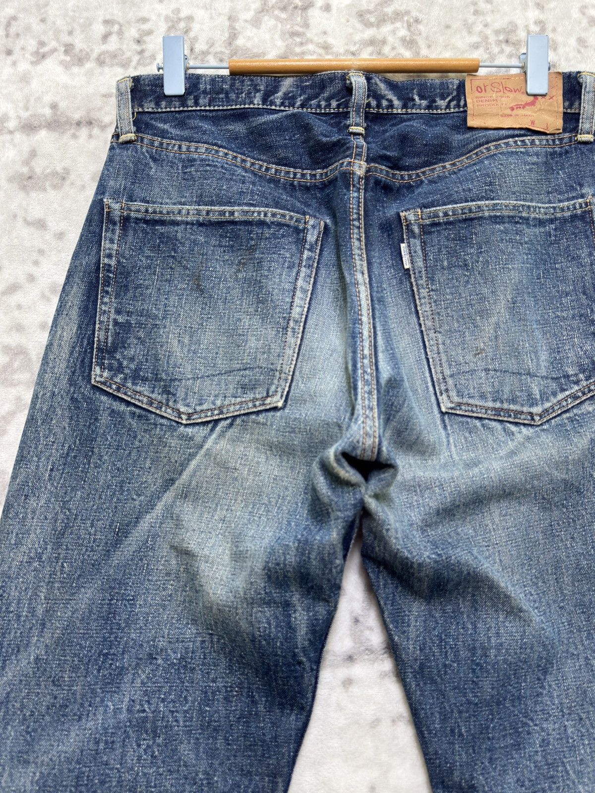 Orslow Vintage orSlow Selvedge Button Fly Claw Mark Fade Distressed Size US 31 - 11 Thumbnail