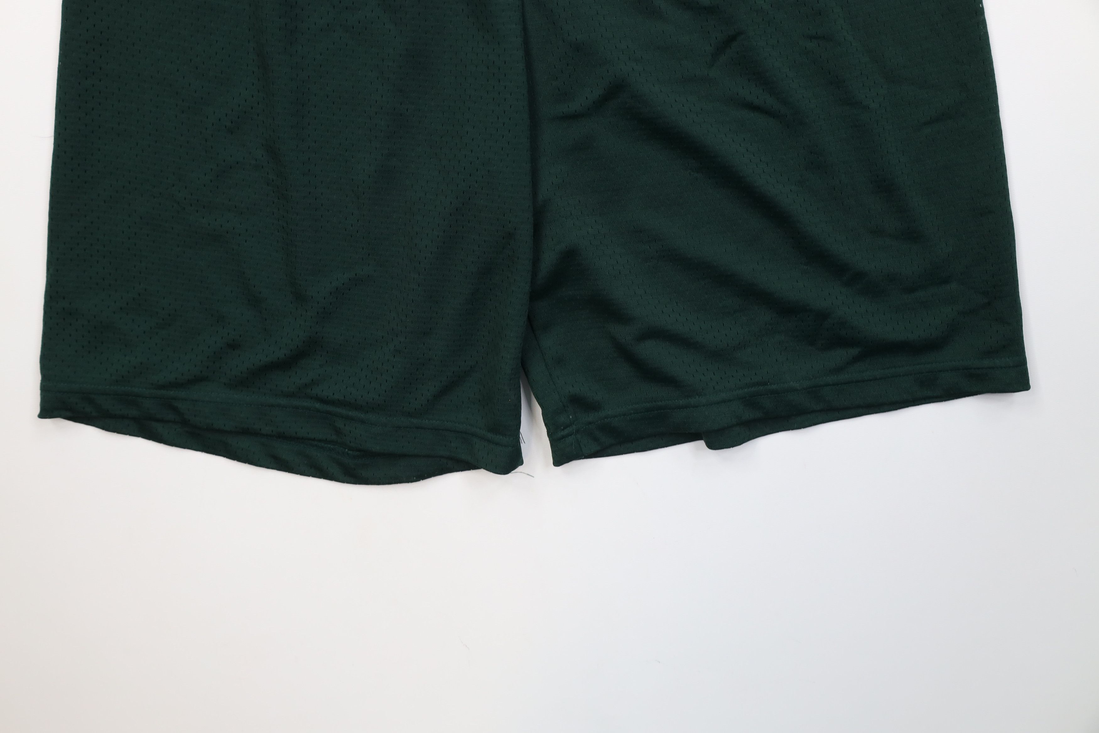 Vintage Vintage 90s Streetwear Blank Above Knee Mesh Shorts Green Size US 34 / EU 50 - 4 Thumbnail