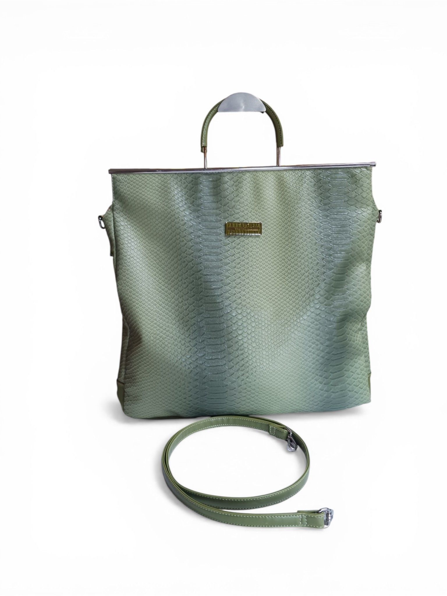Mario Valentino Mario Valentino Green Embossed Tote Bag Size ONE SIZE - 1 Thumbnail