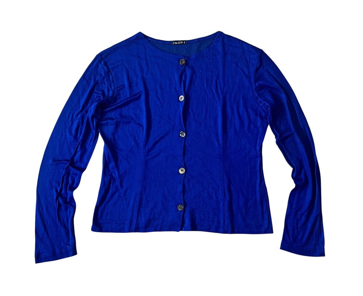 Yohji Yamamoto TAX FREE 🇺🇸 Yohji yamamoto y’s bis i wish sheer blue cardigan Size S / US 4 / IT 40 - 1 Thumbnail
