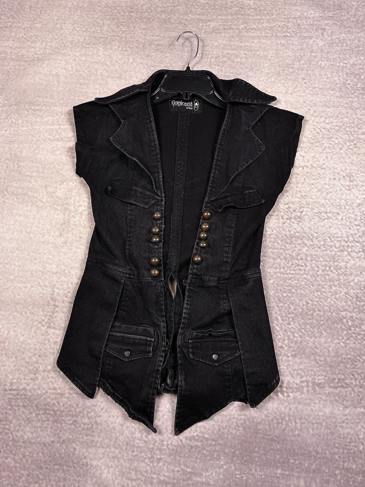 Y2K LGB IfSixWasNine Style Vampire Gothicana EMP Denim Vest