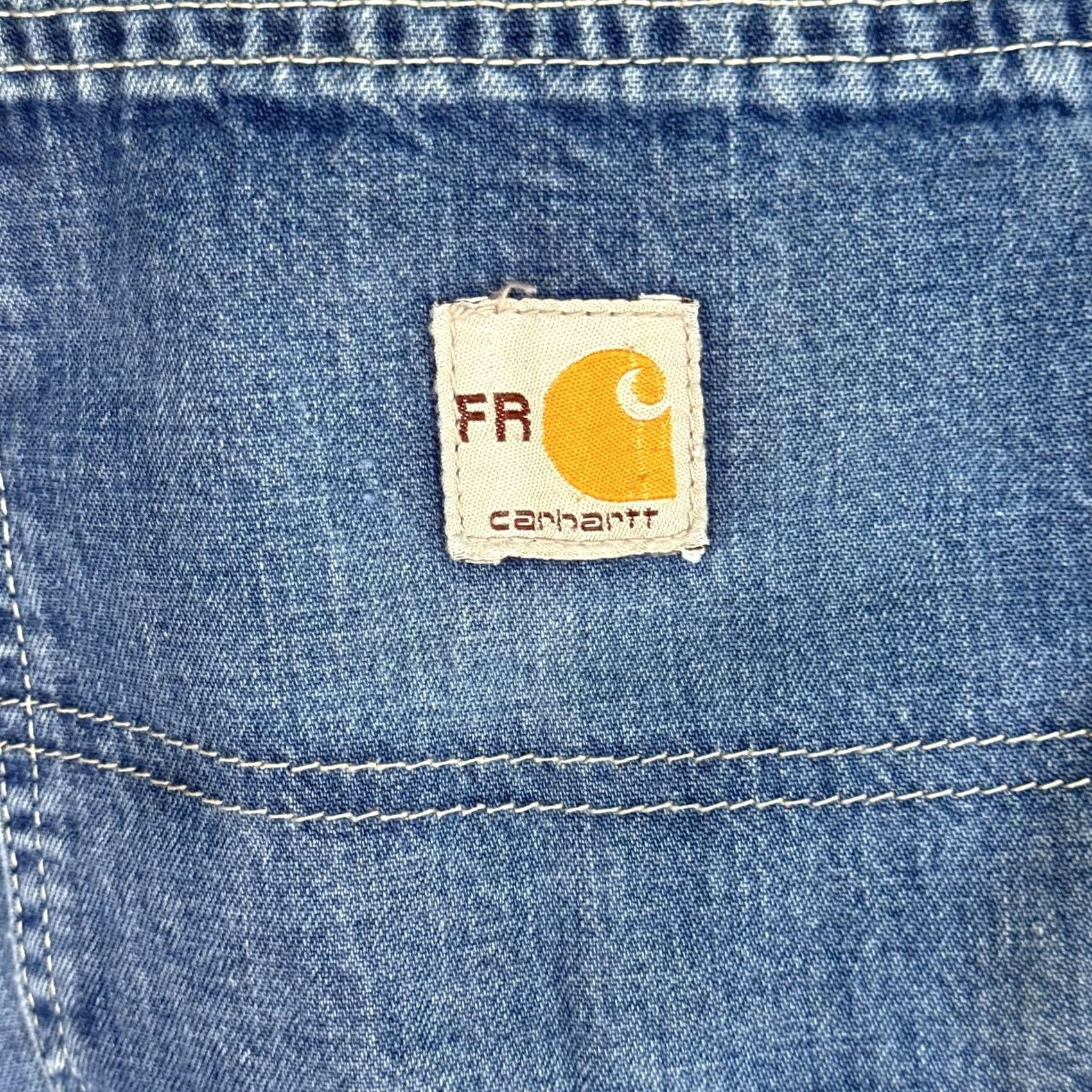 Carhartt VINTAGE Carhartt FR Work Jeans Mens 44x28 CAT2 Arc Flash Denim Workwear (44x28) Size US 44 / EU 60 - 5 Thumbnail