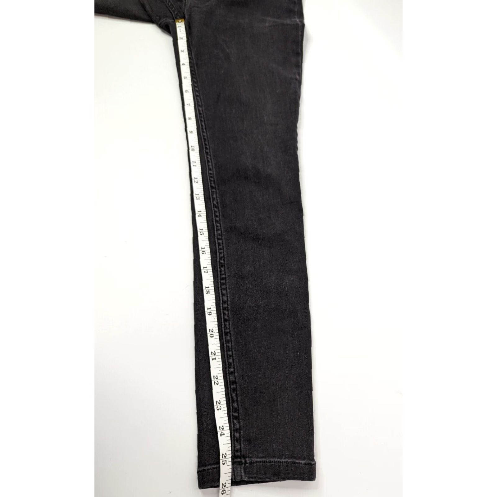 Free People Free People FP Lace Up Front Skinny Jeans Dark Grey High Rise Womens Size 27 Size 27" / US 4 / IT 40 - 6 Thumbnail
