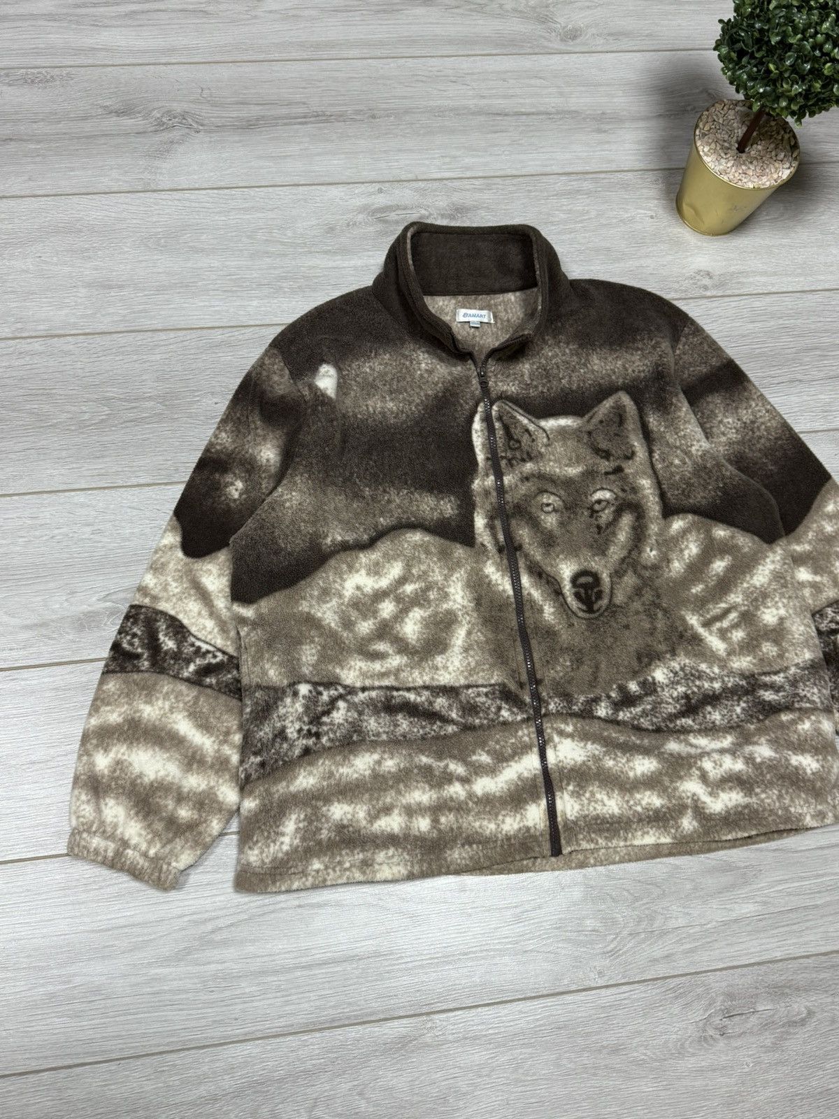 Vintage Wolves 🐺 vintage fleece all over zip atlas damart Size US M / EU 48-50 / 2 - 3 Thumbnail