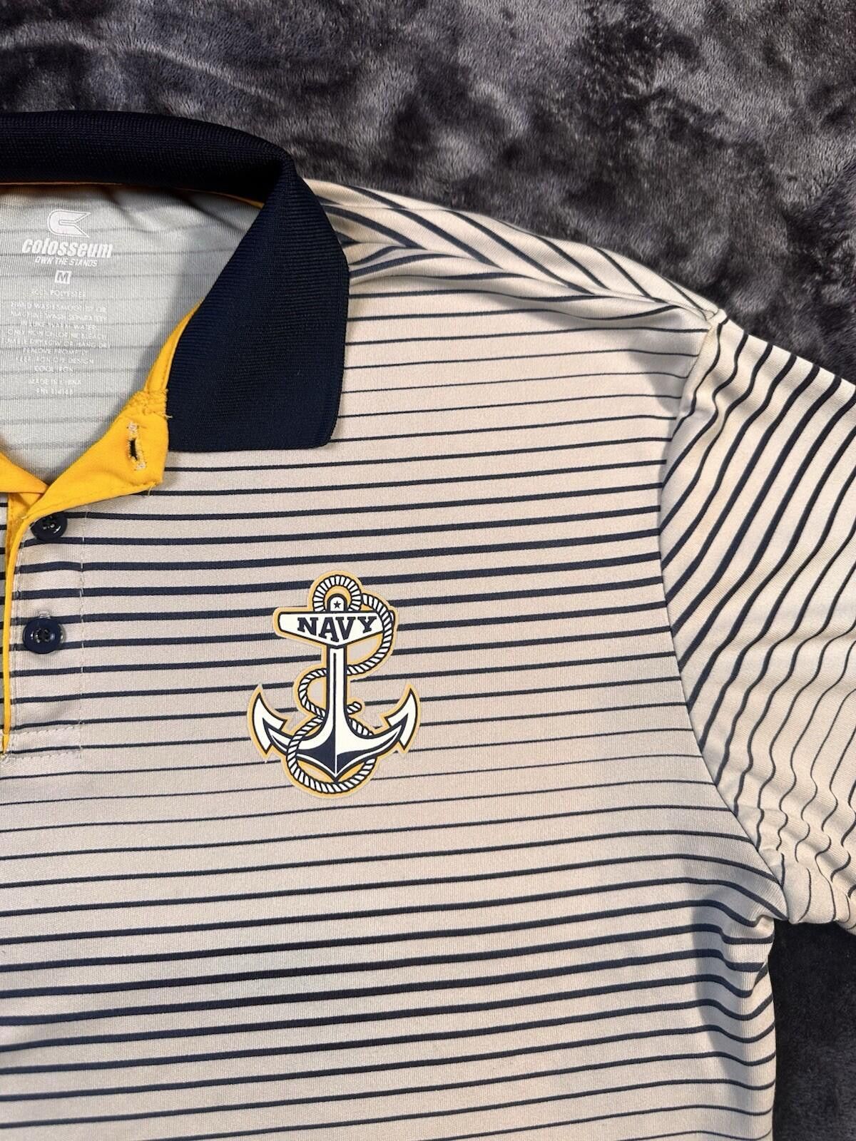 Colosseum Athletics Colosseum Men's Navy USNA Polo Athletic Fabric Size M Size US M / EU 48-50 / 2 - 2 Thumbnail