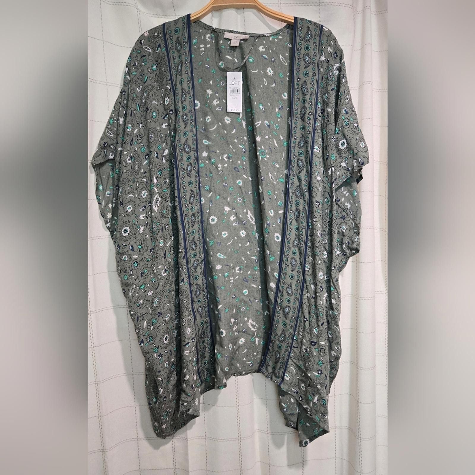Other LOFT Green Paisley Floral Wrap Size S / US 4 / IT 40 - 2 Thumbnail