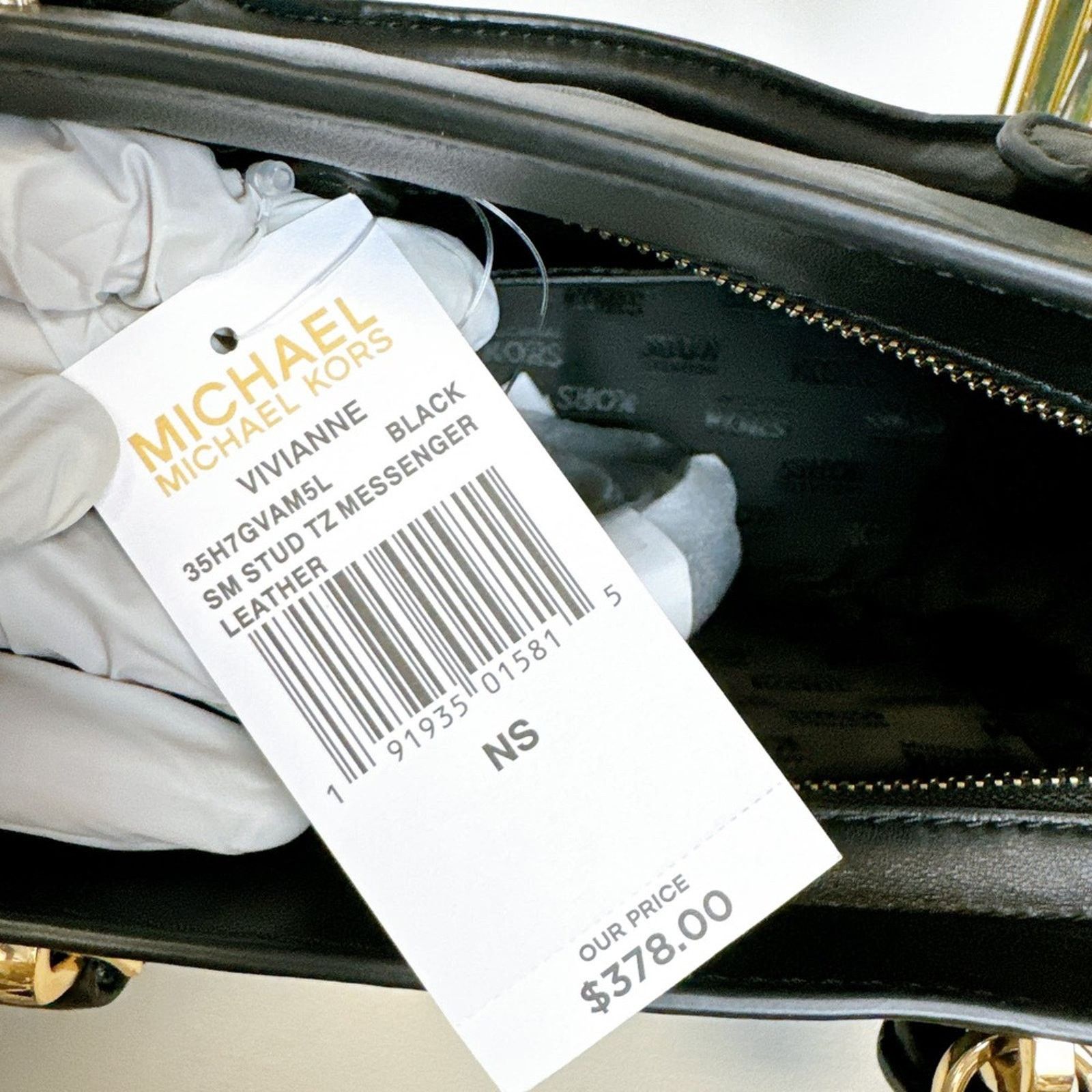 Michael Kors Michael Kors 35H7GVAM5L Vivianne Stud Quilted Leather Small Size ONE SIZE - 6 Thumbnail