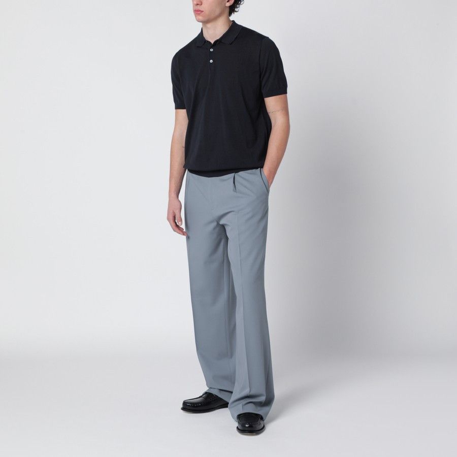 Drumohr o1d2blof0226 Cotton Polo Shirt in Navy Blue Size US XL / EU 56 / 4 - 2 Thumbnail