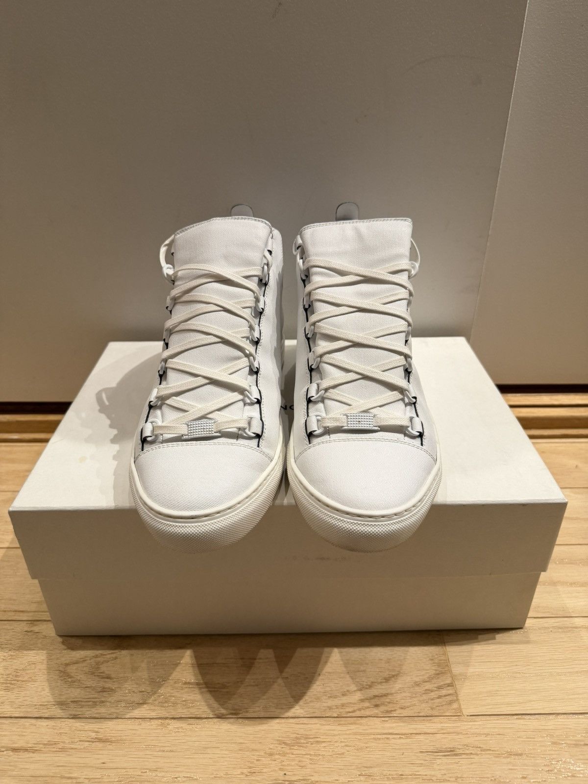 Balenciaga Balenciaga Arena High White Canvas Leather size 41 Size US 8 / EU 41 - 3 Thumbnail