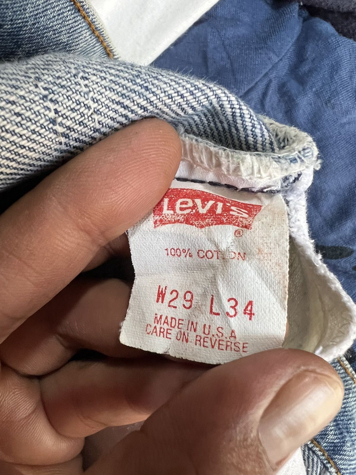 Levi's Vintage Clothing 🔥Vintage Levis Distressed Denim Made in Usa Size US 29 - 17 Thumbnail