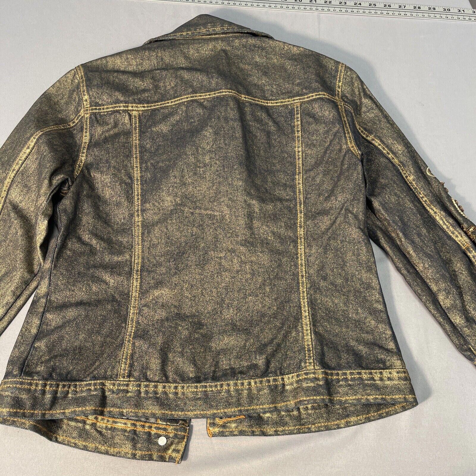 Designer Y2K 90s Jeanology Trucker Jacket SZ 6 Size M / US 6-8 / IT 42-44 - 6 Thumbnail