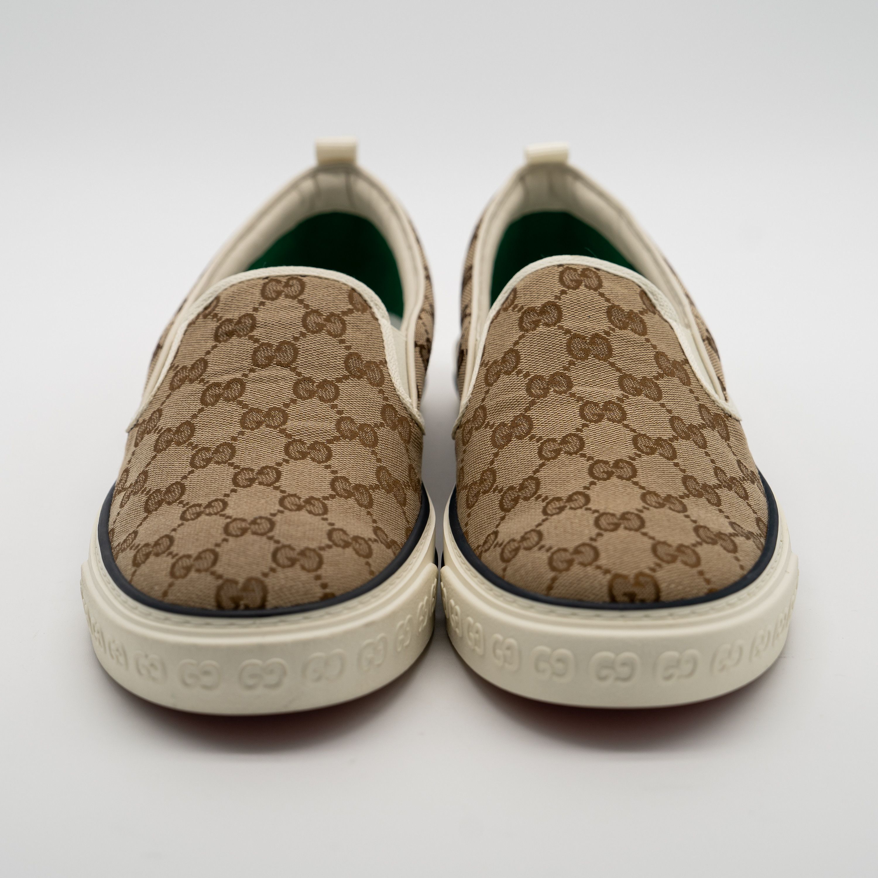 Gucci 13 US Gucci Tennis Slip On Canvas GG Brown Beige Size US 13 / EU 46 - 2 Thumbnail