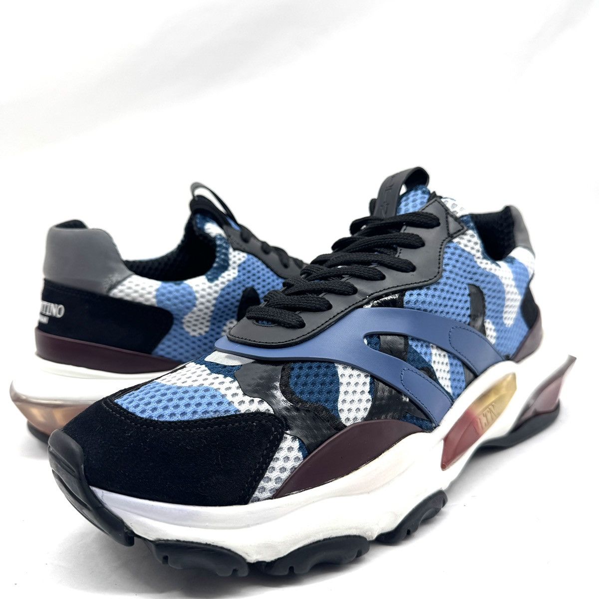 Valentino Valentino Garavani Bounce Blue Camouflage sneakers No Box Size US 11 / EU 44 - 1 Thumbnail