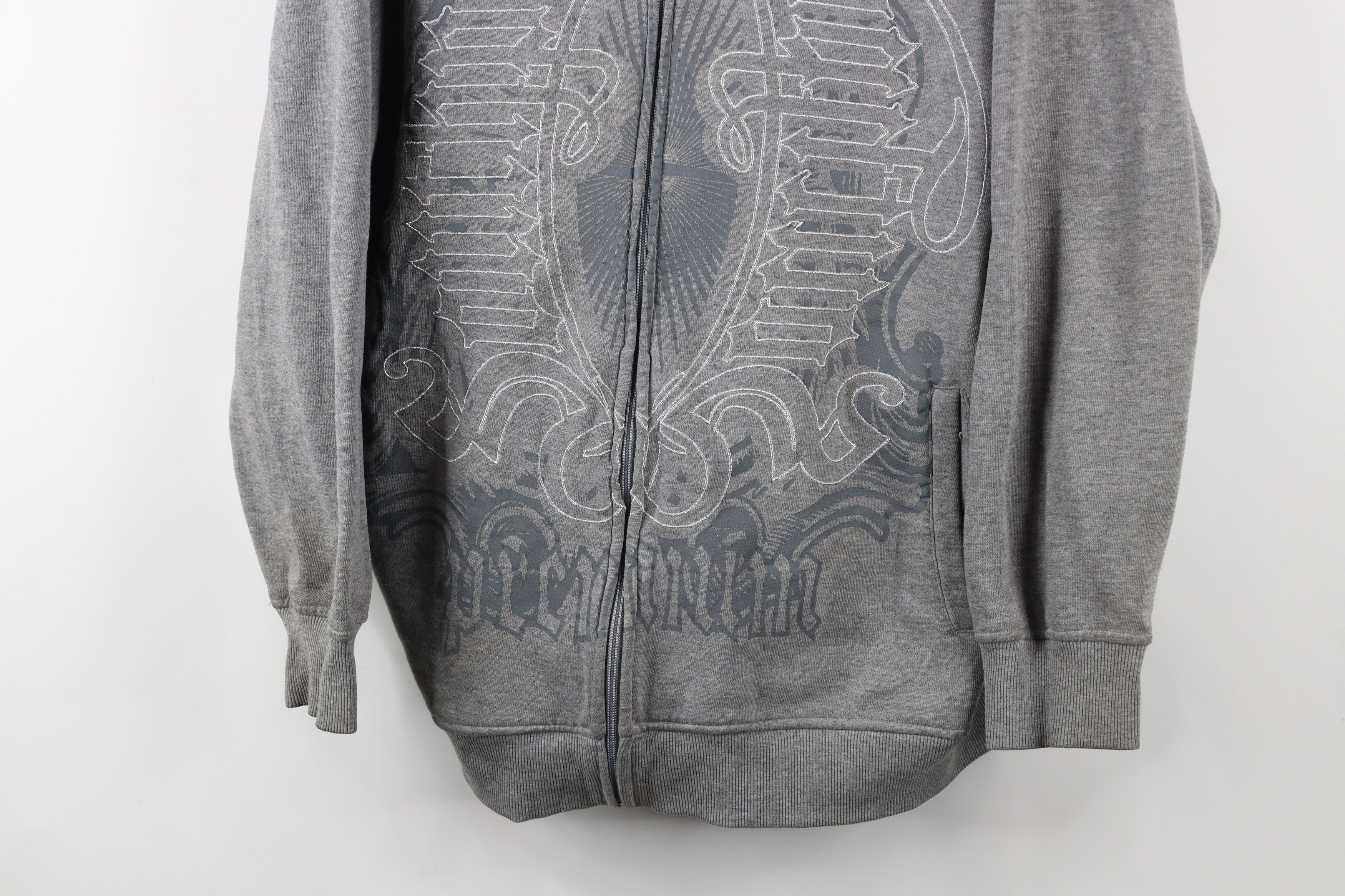 Southpole × Vintage Vintage 90s Y2K Southpole UFC MMA Full Zip Hoodie Gray Size US L / EU 52-54 / 3 - 3 Thumbnail