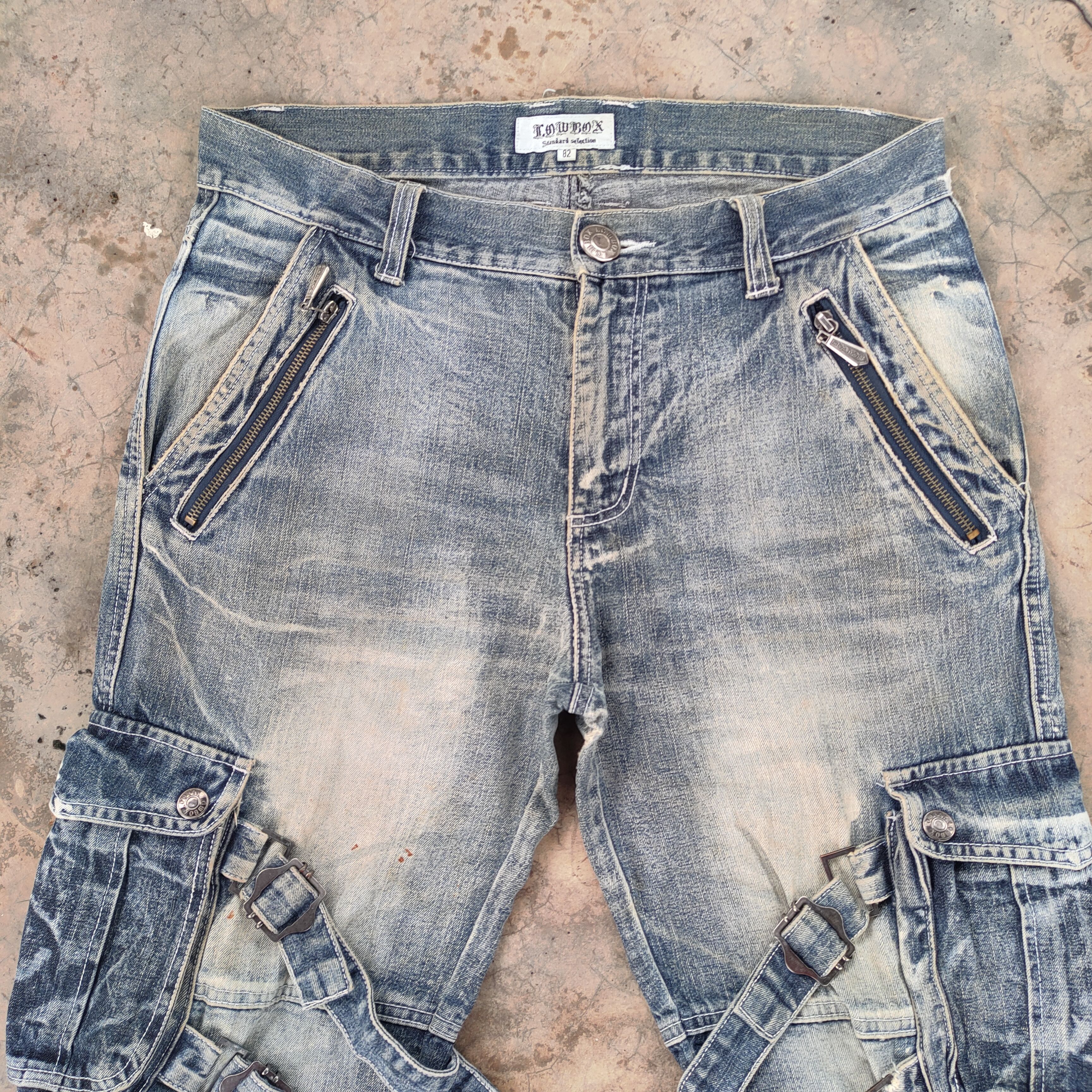 LOWBOX VINTAGE LOWBOX FADED BONDAGE CARGO PANTS Size US 34 / EU 50 - 2 Thumbnail