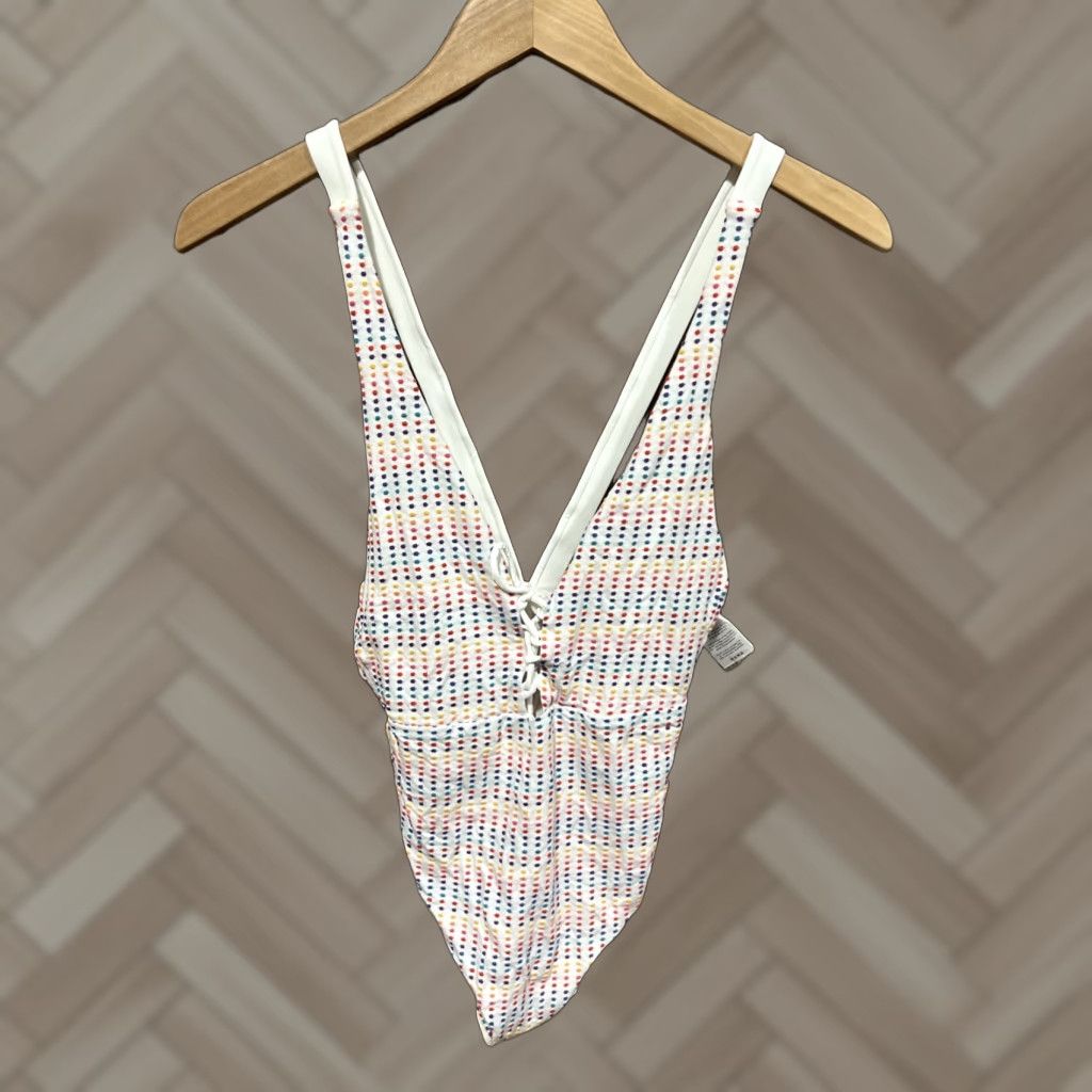Onia Onia Womens One Piece Swimsuit S Rainbow Polka Dots Top Tank Bikini Multicolor Size ONE SIZE - 1 Thumbnail