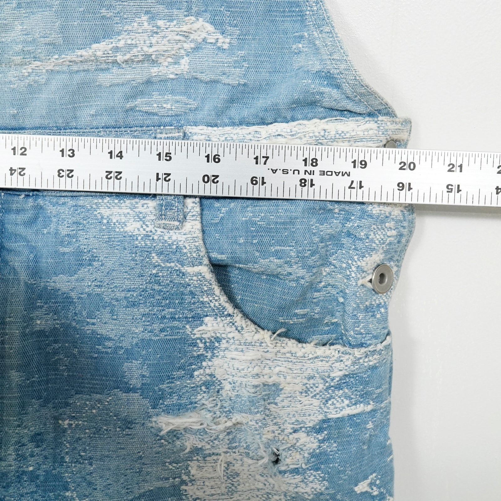 TAAKK TAAKK Distressed Denim Overalls Japan Designer Wide Leg Size US 35 - 8 Thumbnail