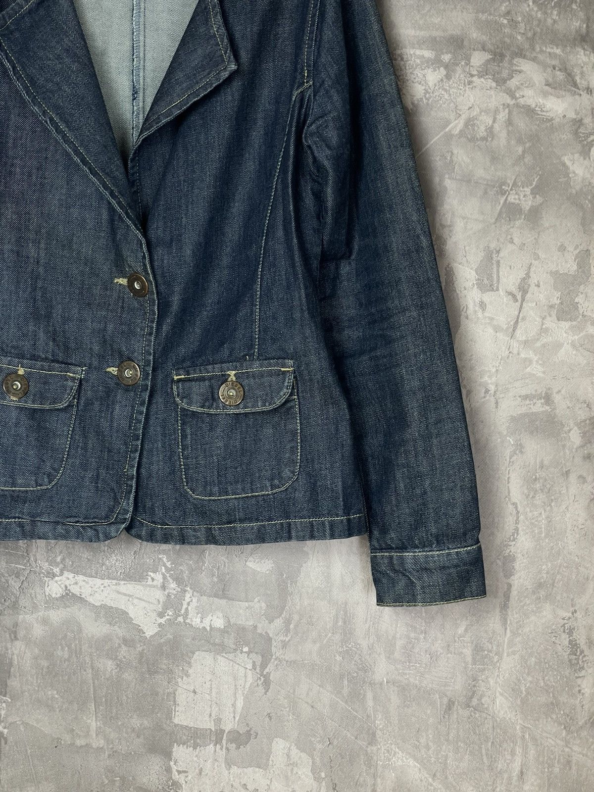 Diesel × Vintage Vintage Y2K Diesel Denim Western Cropped Distressed Jacket Size M / US 6-8 / IT 42-44 - 6 Thumbnail