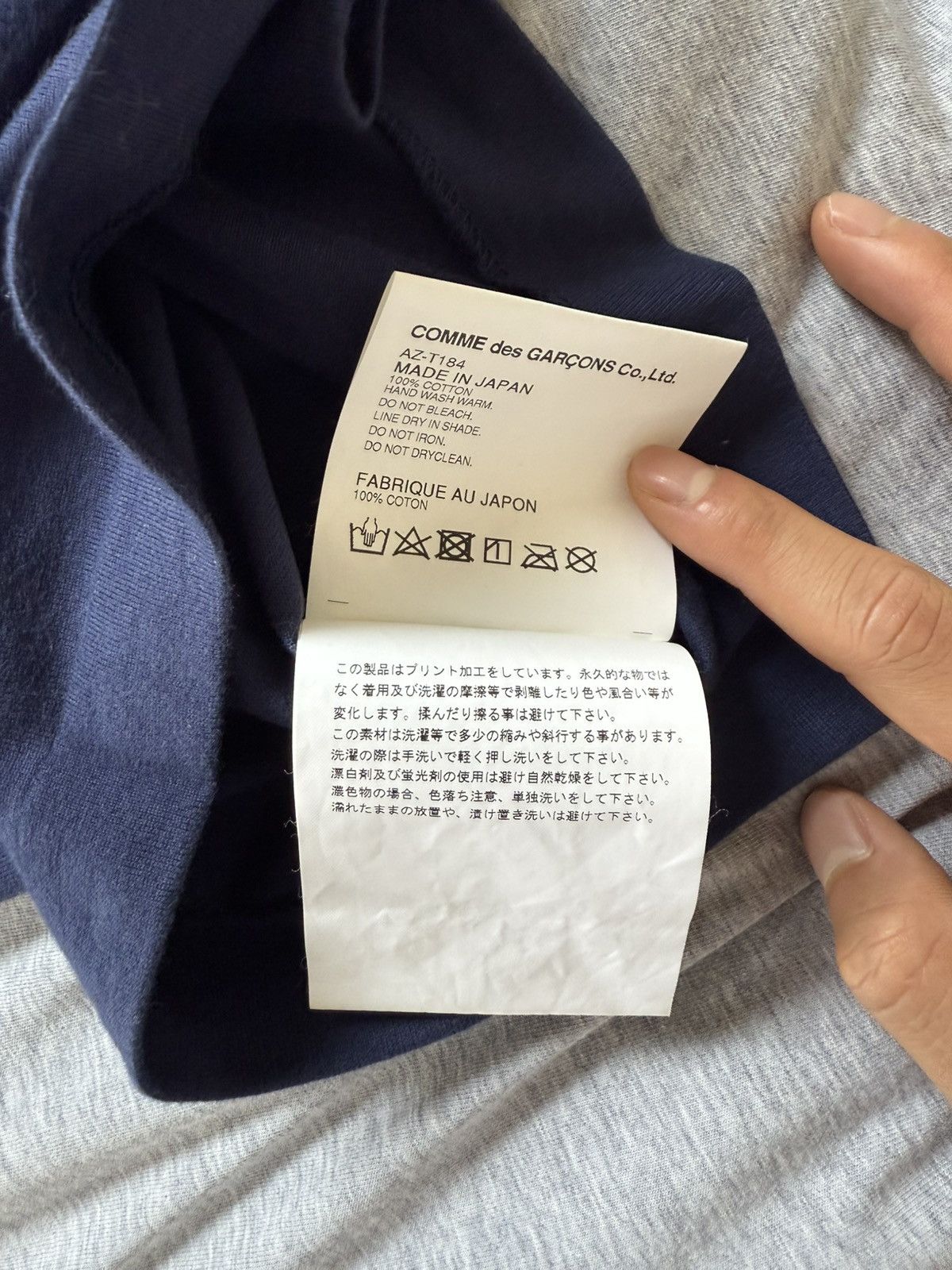 Comme des Garcons PLAY Navy CDG Play Tee Size US XL / EU 56 / 4 - 6 Thumbnail