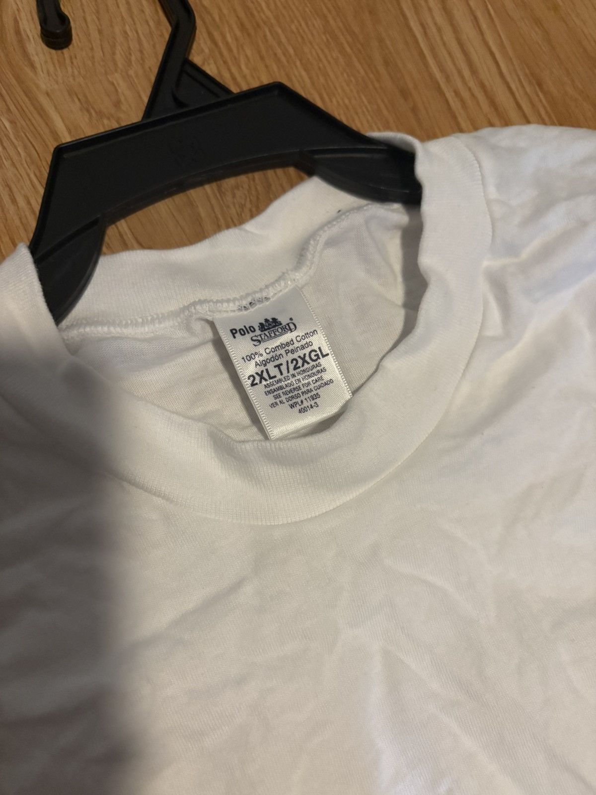 Polo Ralph Lauren Vintage Polo Ralph Lauren Stafford Single Stich Blank Tee Size US XXL / EU 58 / 5 - 2 Thumbnail